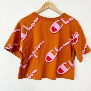 Champion All over print crop top Size M